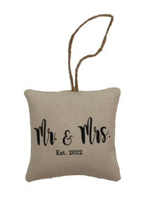 Mr & Mrs Est 2022 Mini Ornament